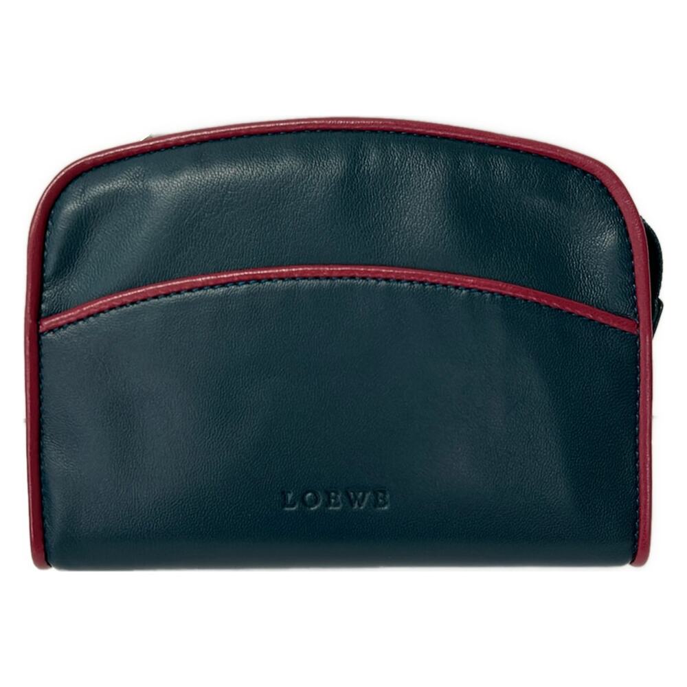 Loewe Pouch Navy Bordeaux
